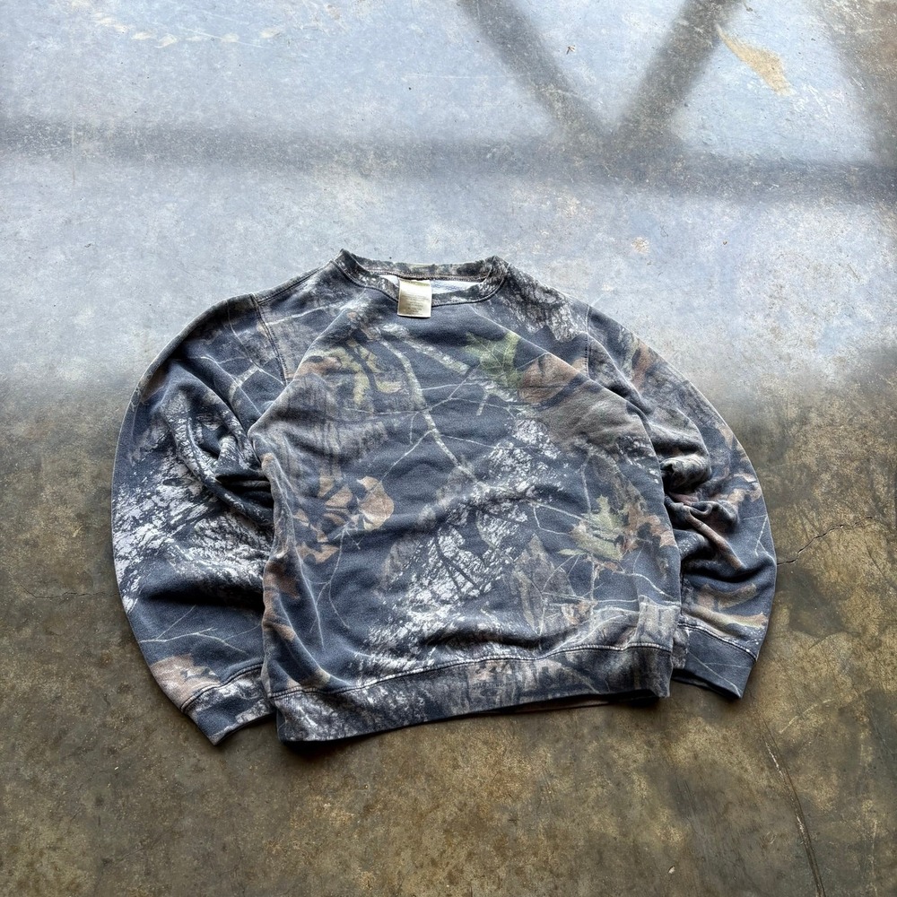 Vintage 90s Mossy oaks faded camo sweatshirt - Picture 2 of 4